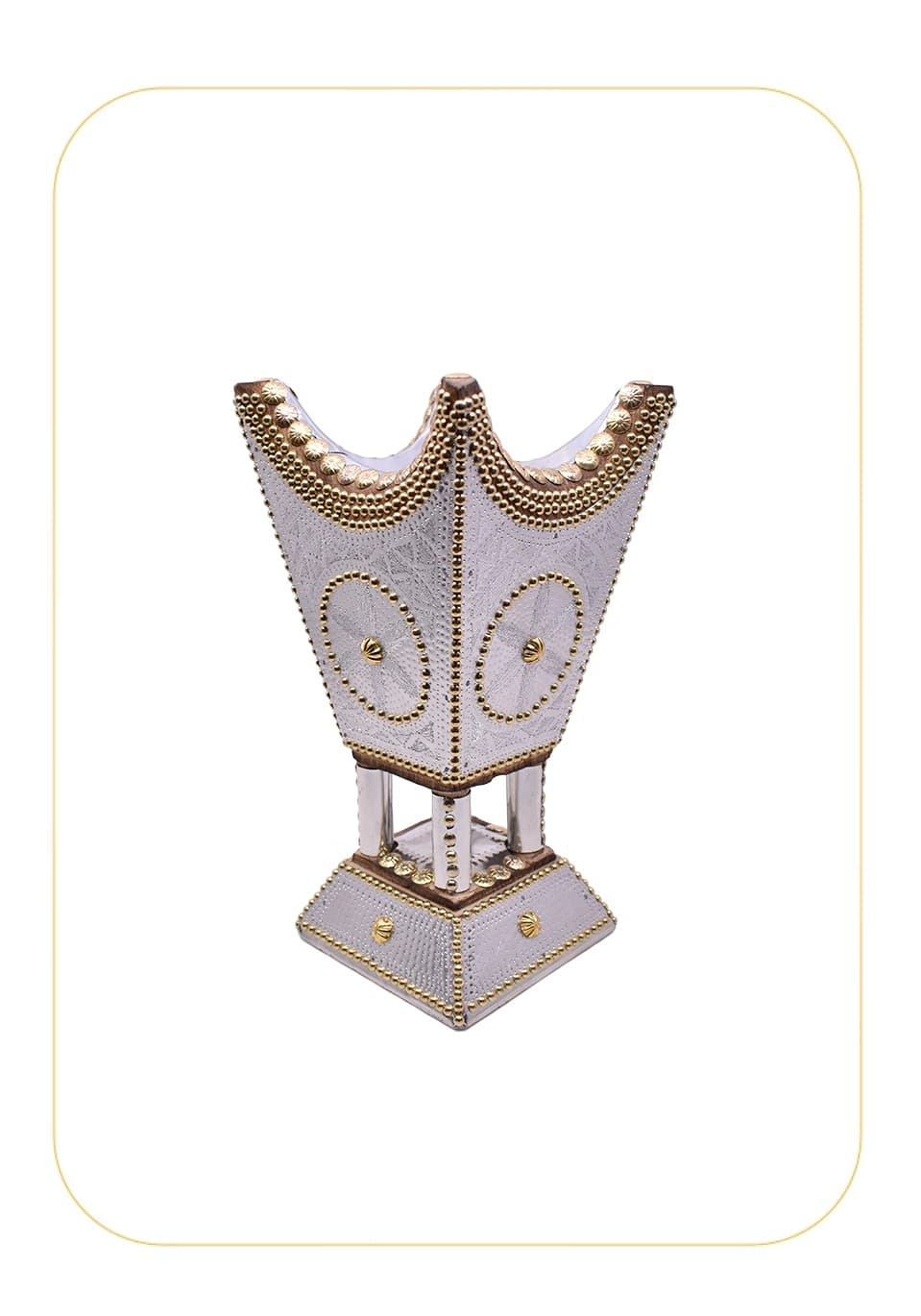 مبخرة ملكية بنية صاج فضي مقاس