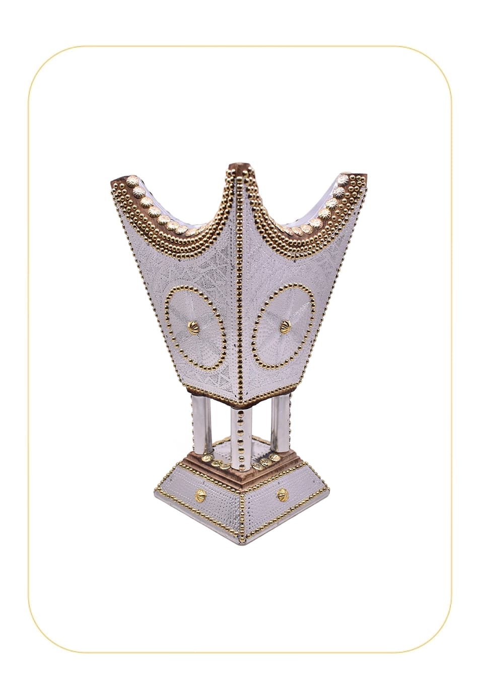 مبخرة ملكية بنية صاج فضي مقاس (29)