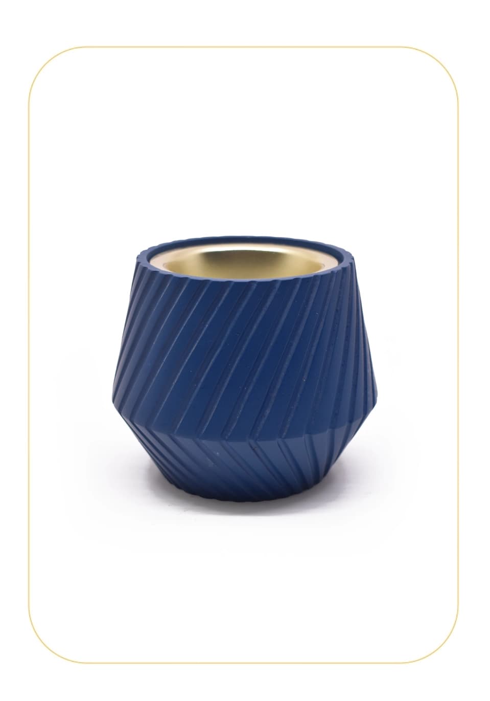 مبخرة هندية زرقاء نقش مائل