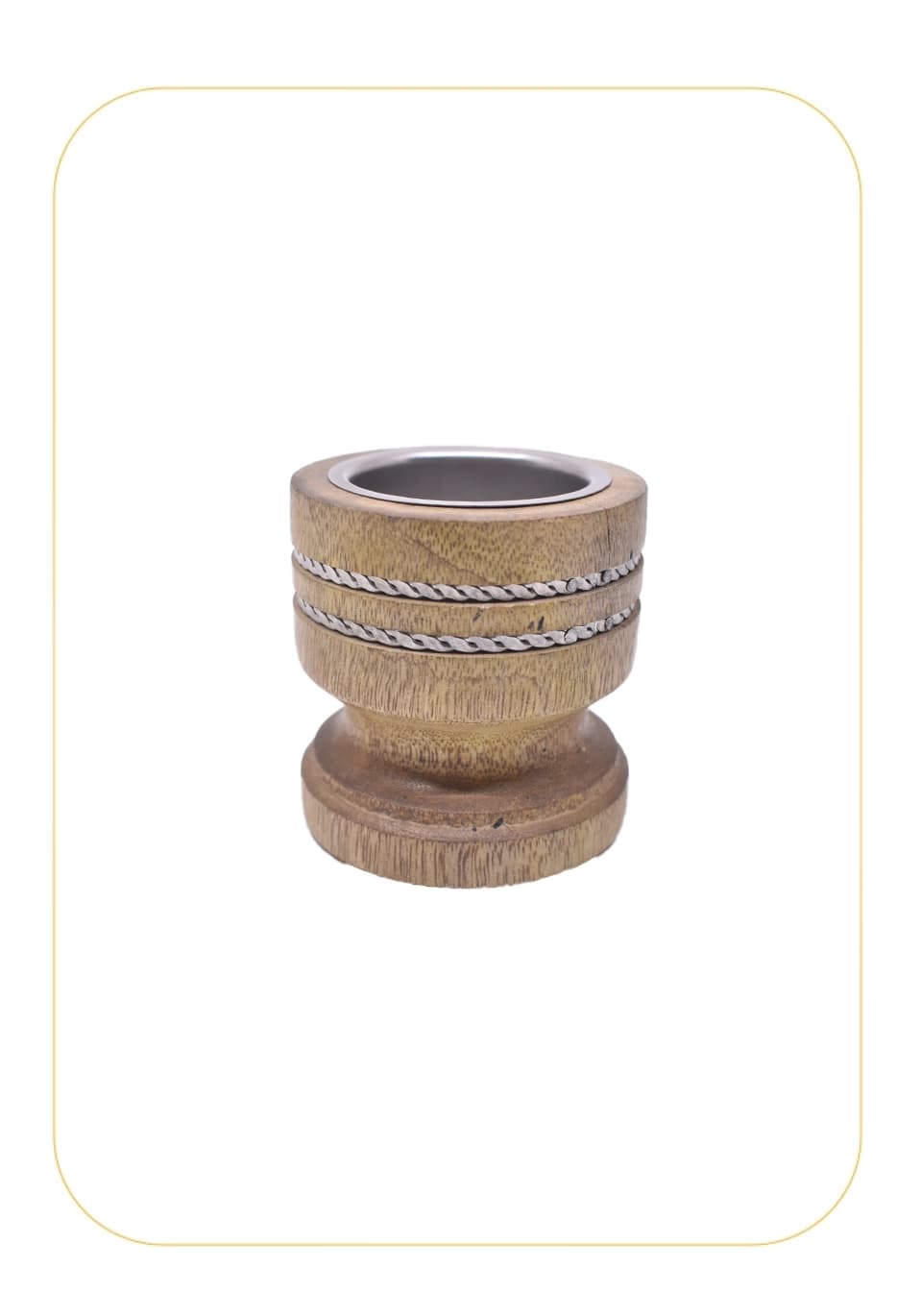 مبخرة خشبية متوسطة بسوارين